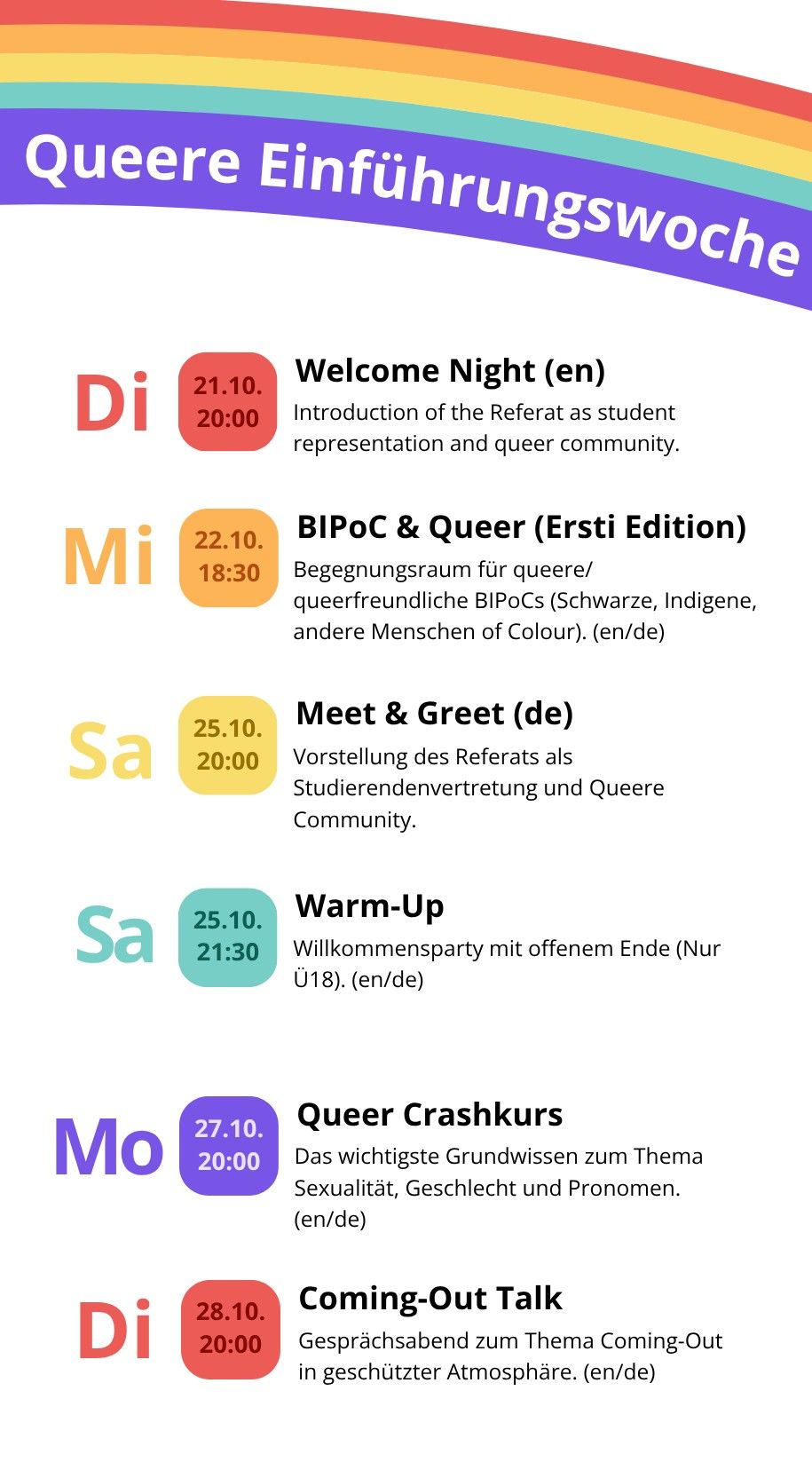 Queere Einführungswoche WiSe 2025/26